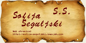 Sofija Šeguljski vizit kartica